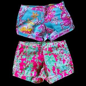 Lilly Pulitzer Floral Shorts For Women's Size 0 lot